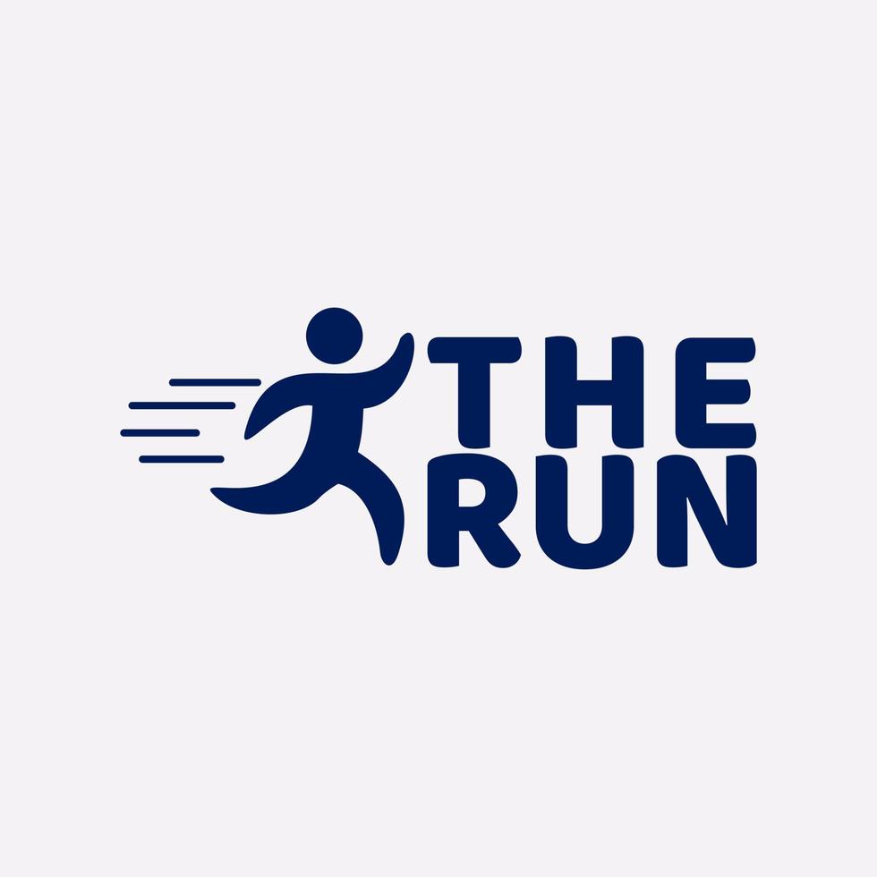 the run logo vector