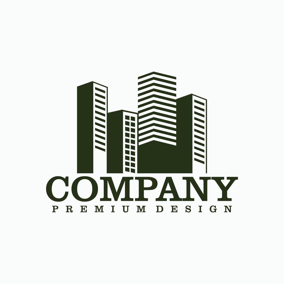 building or city logo illustration, vector design