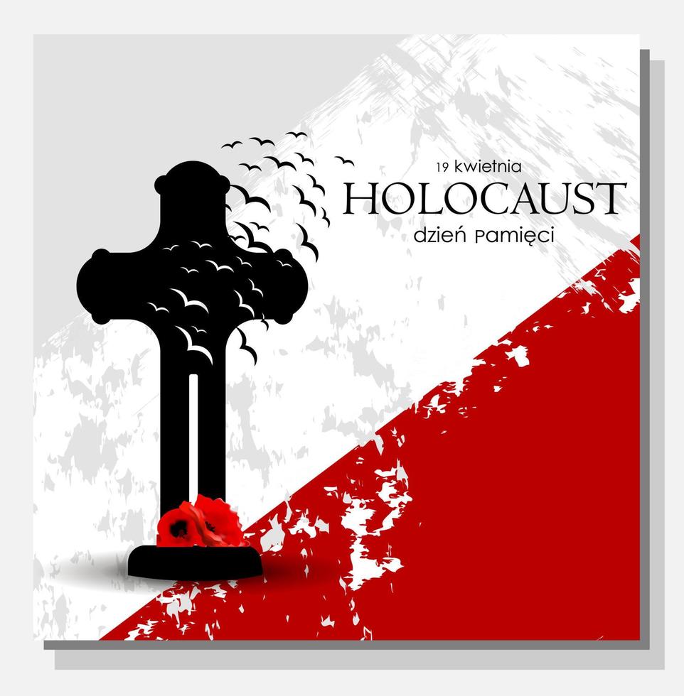 día del recuerdo del holocausto. vector