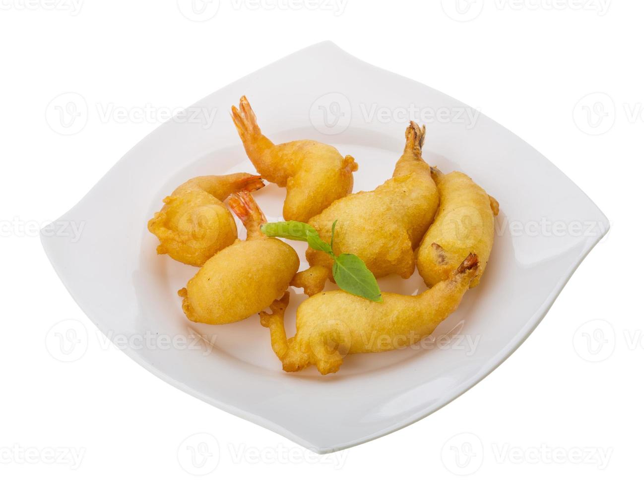 Shrimp tempura on the plate and white background 10822007 Stock Photo