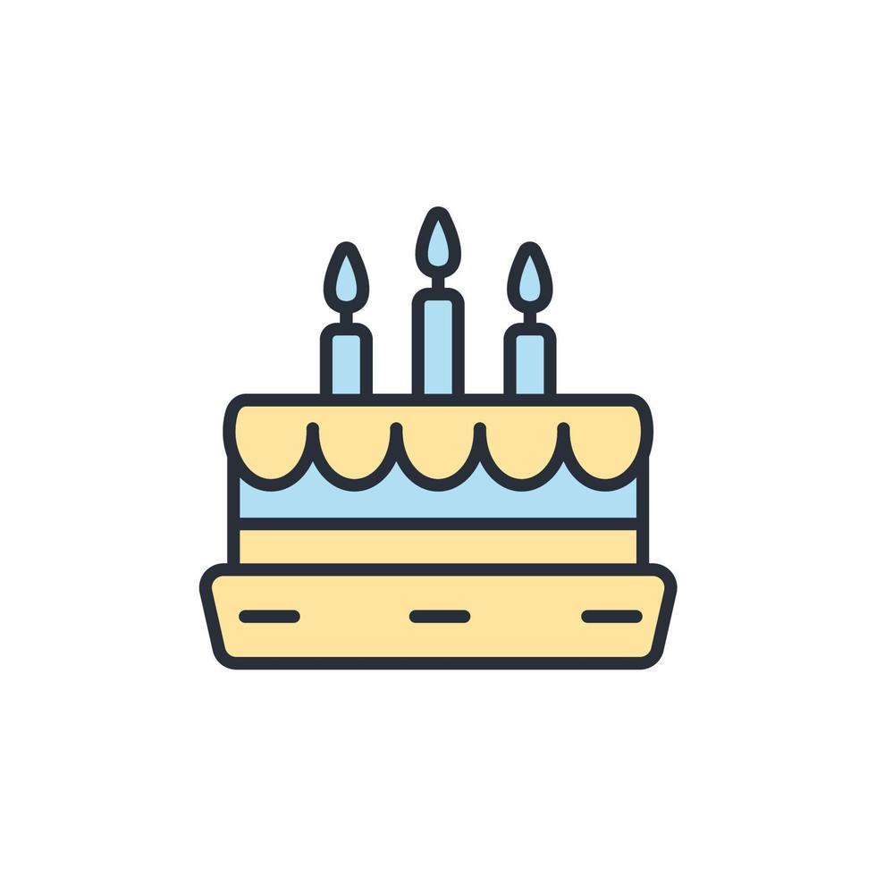 birthday cake icons  symbol vector elements for infographic web