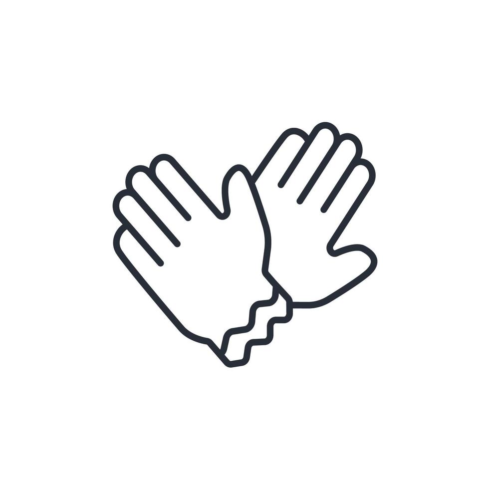 guantes iconos símbolo elementos vectoriales para infografía web vector