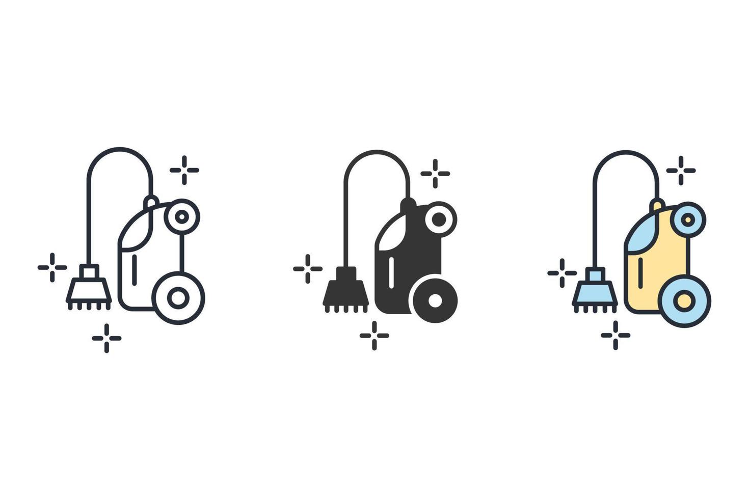 vacuuming icons  symbol vector elements for infographic web