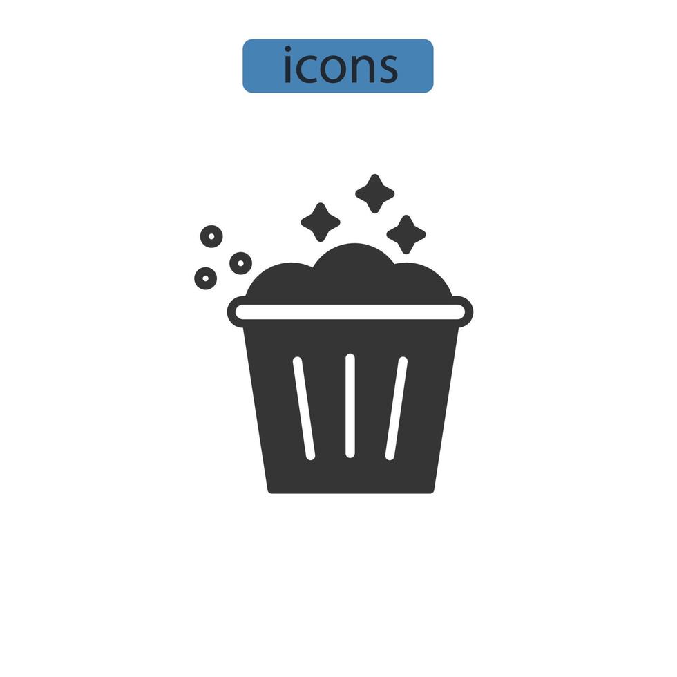 laundry basket icons  symbol vector elements for infographic web