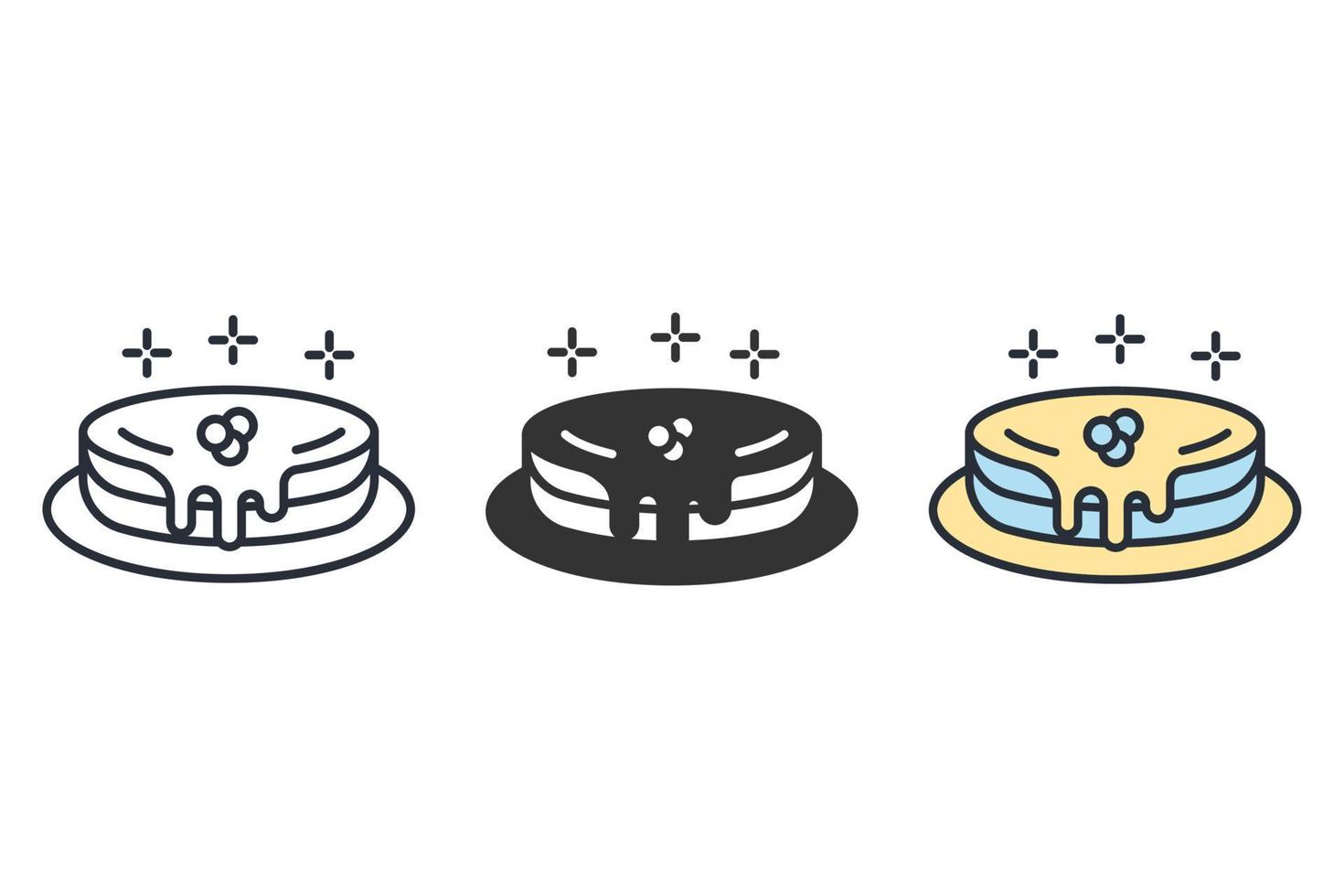 pancake icons  symbol vector elements for infographic web