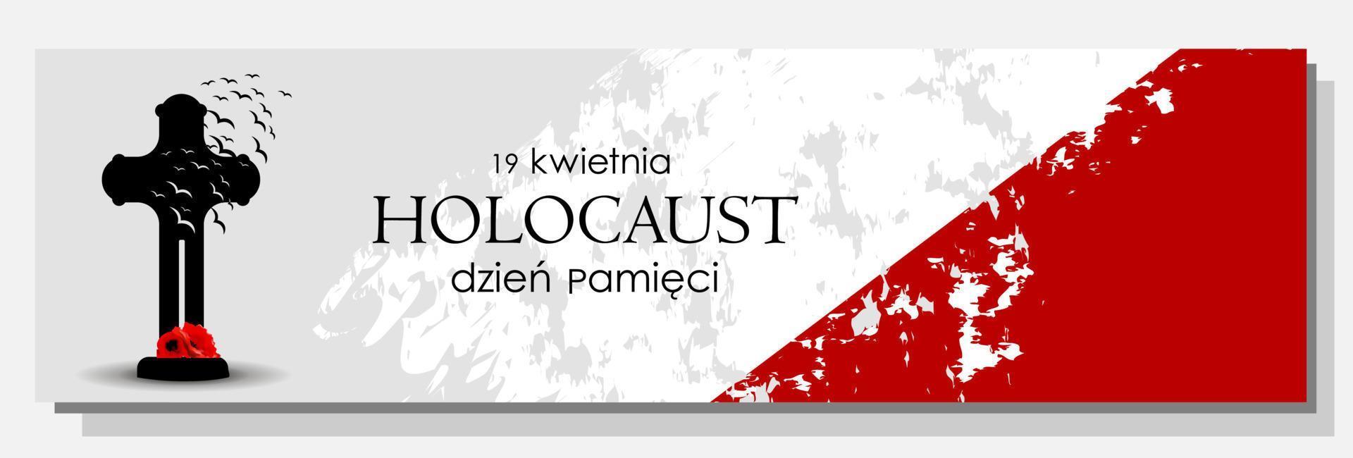 día del recuerdo del holocausto vector