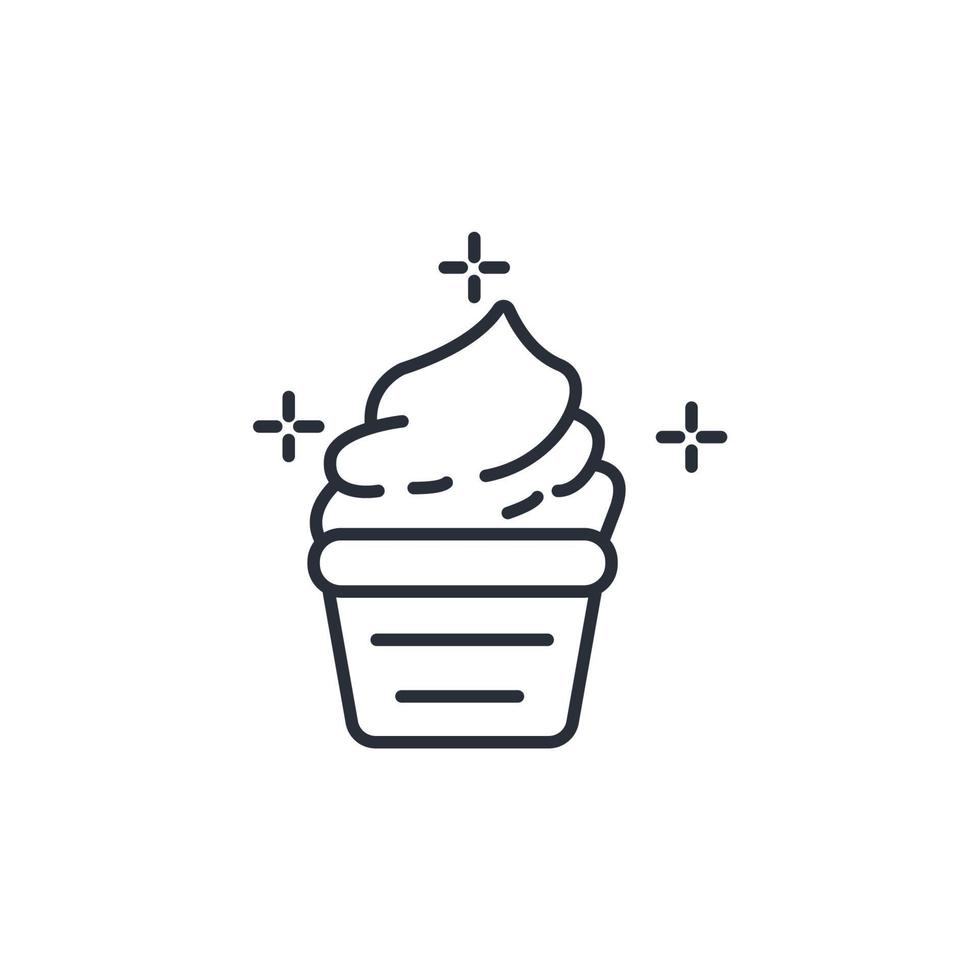 cupcake iconos símbolo elementos vectoriales para infografía web vector