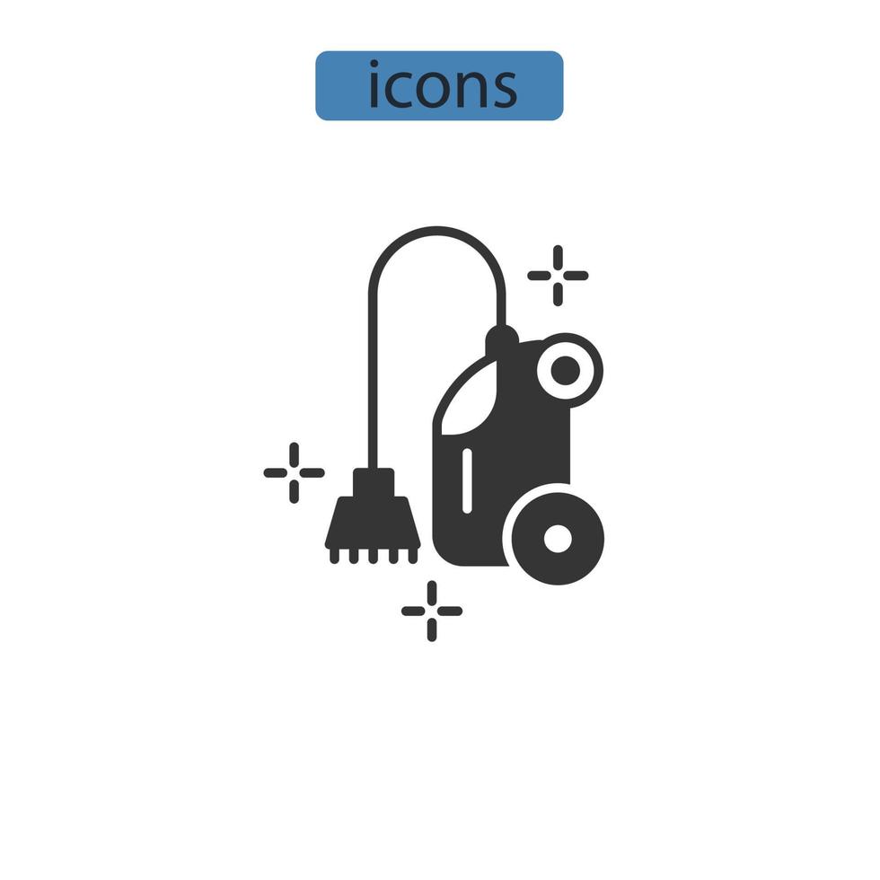 vacuuming icons  symbol vector elements for infographic web