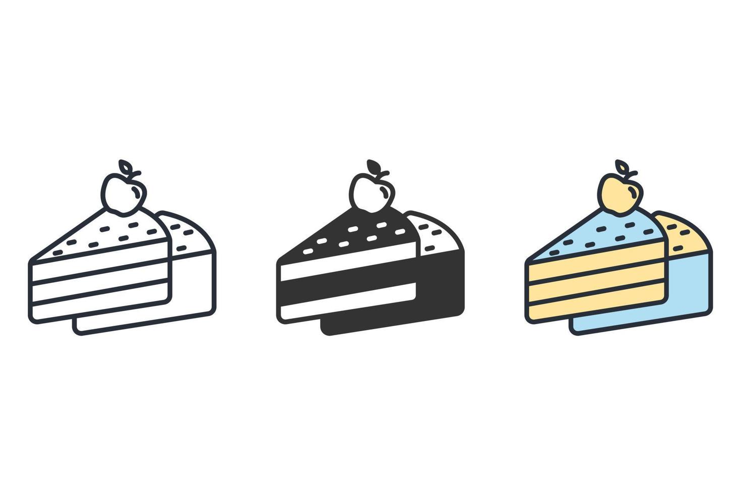 Chocolate Cake icons  symbol vector elements for infographic web