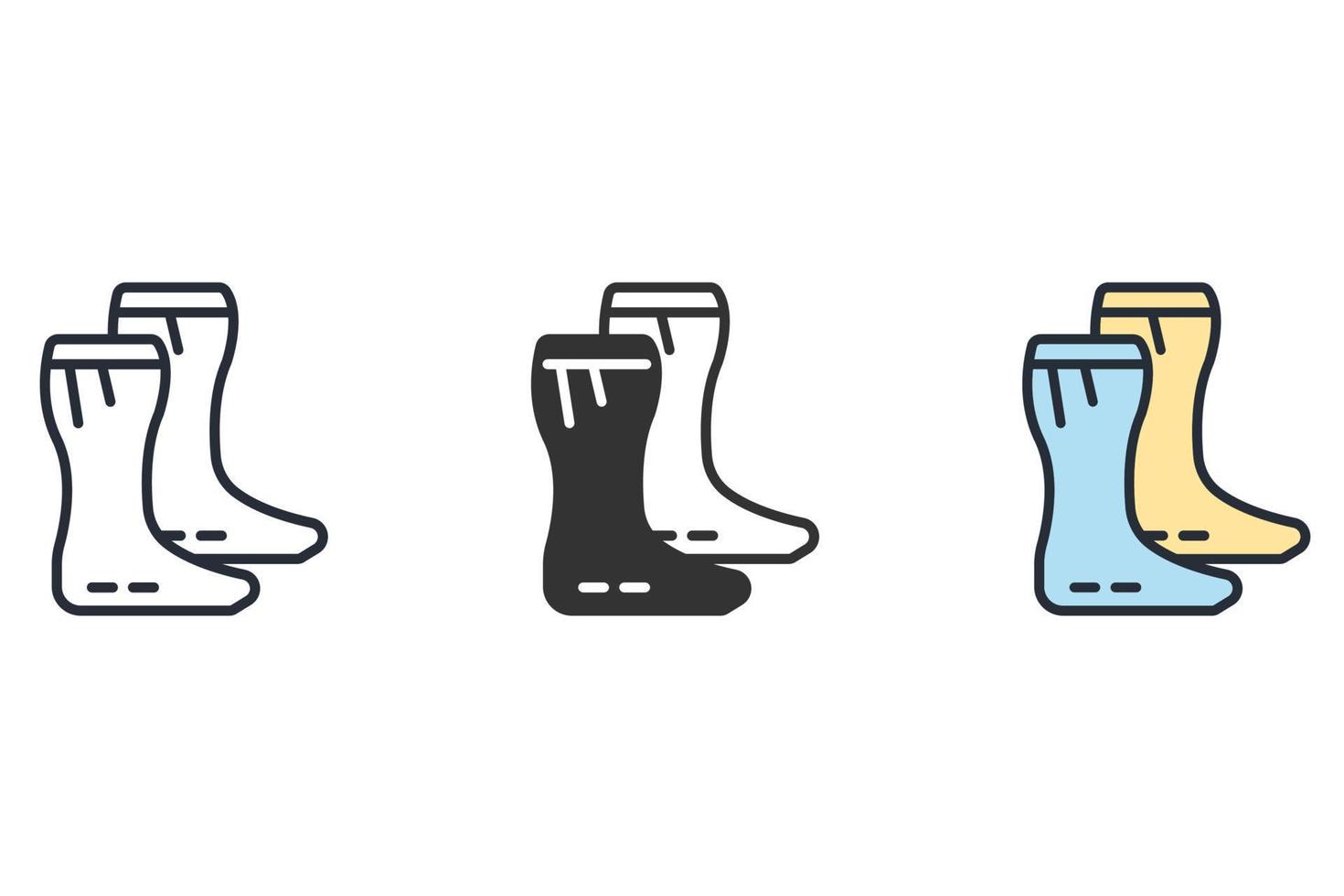 boot icons  symbol vector elements for infographic web