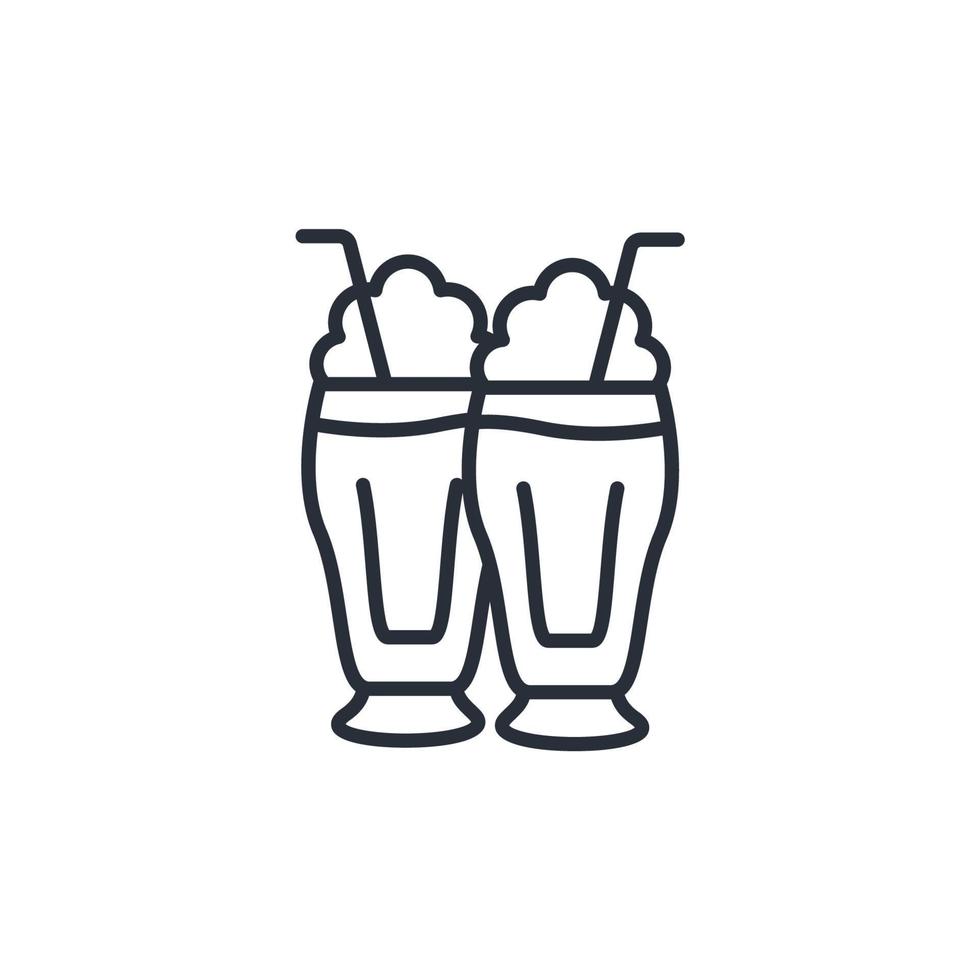 milkshake icons  symbol vector elements for infographic web