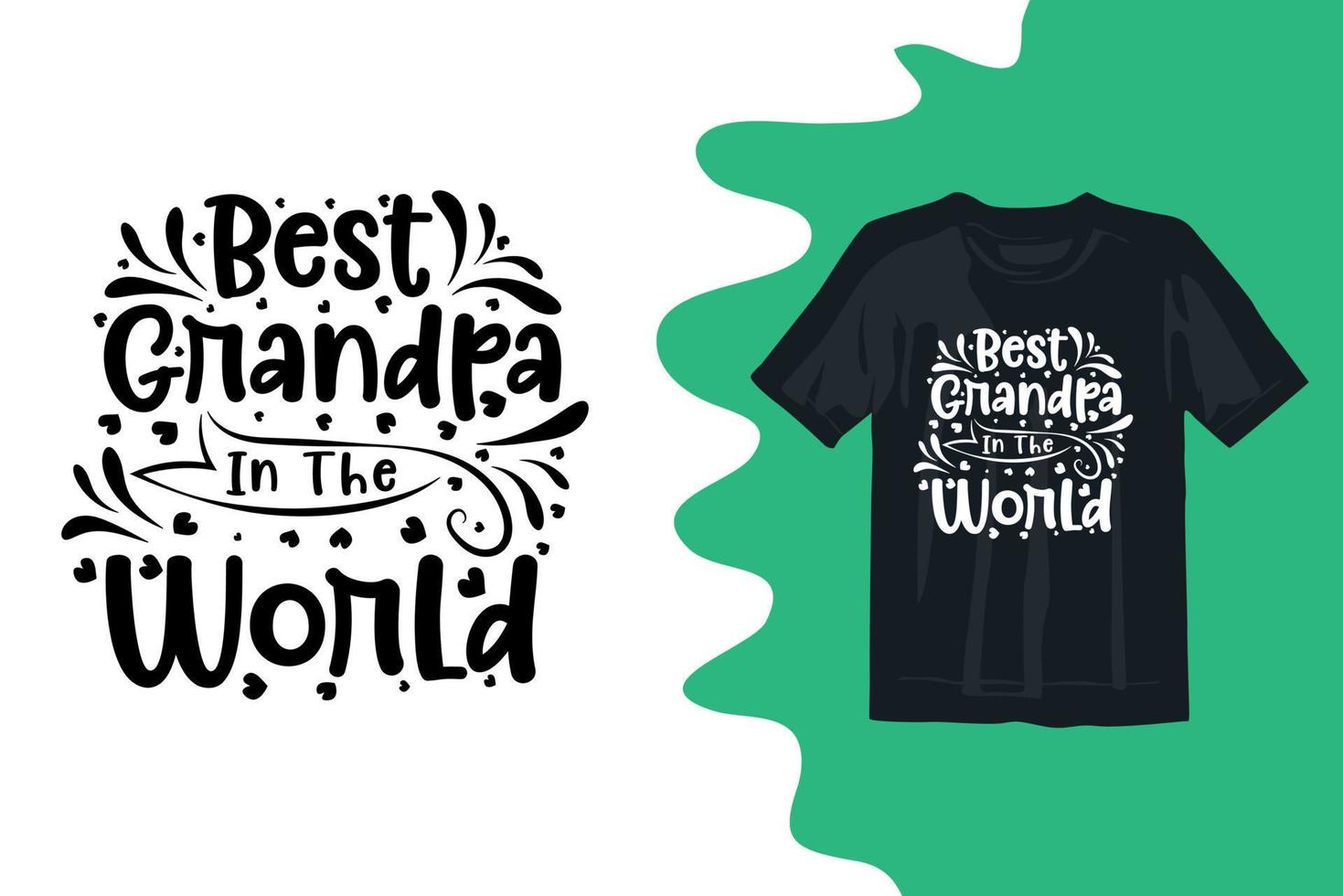Typography Grandparents t shirt design vector