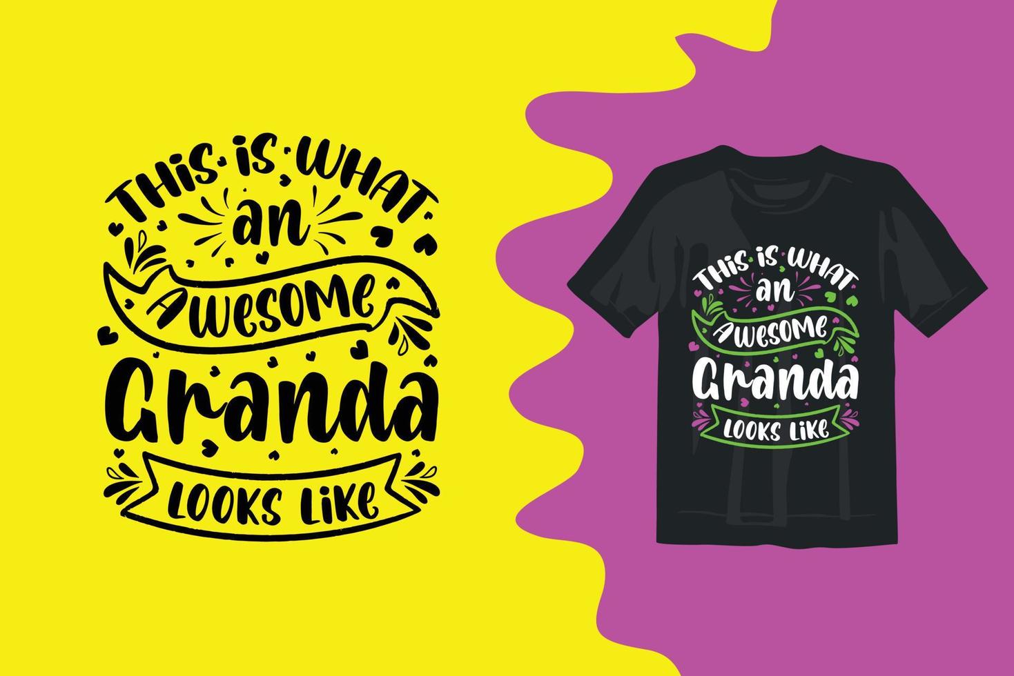 Typography Grandparents t shirt design vector