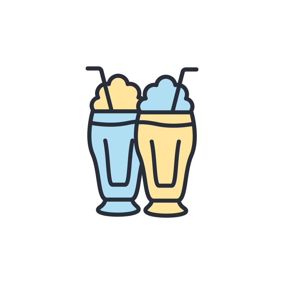 milkshake icons  symbol vector elements for infographic web