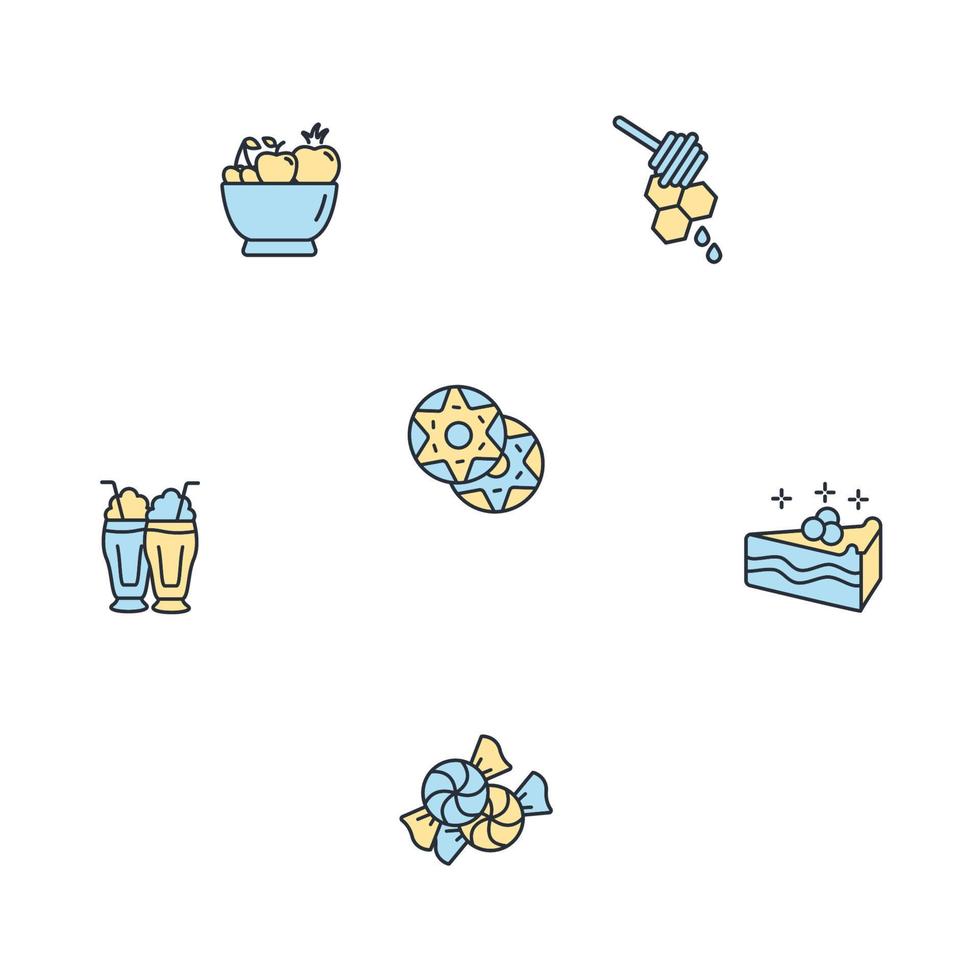 dessert icons set . dessert pack symbol vector elements for infographic web
