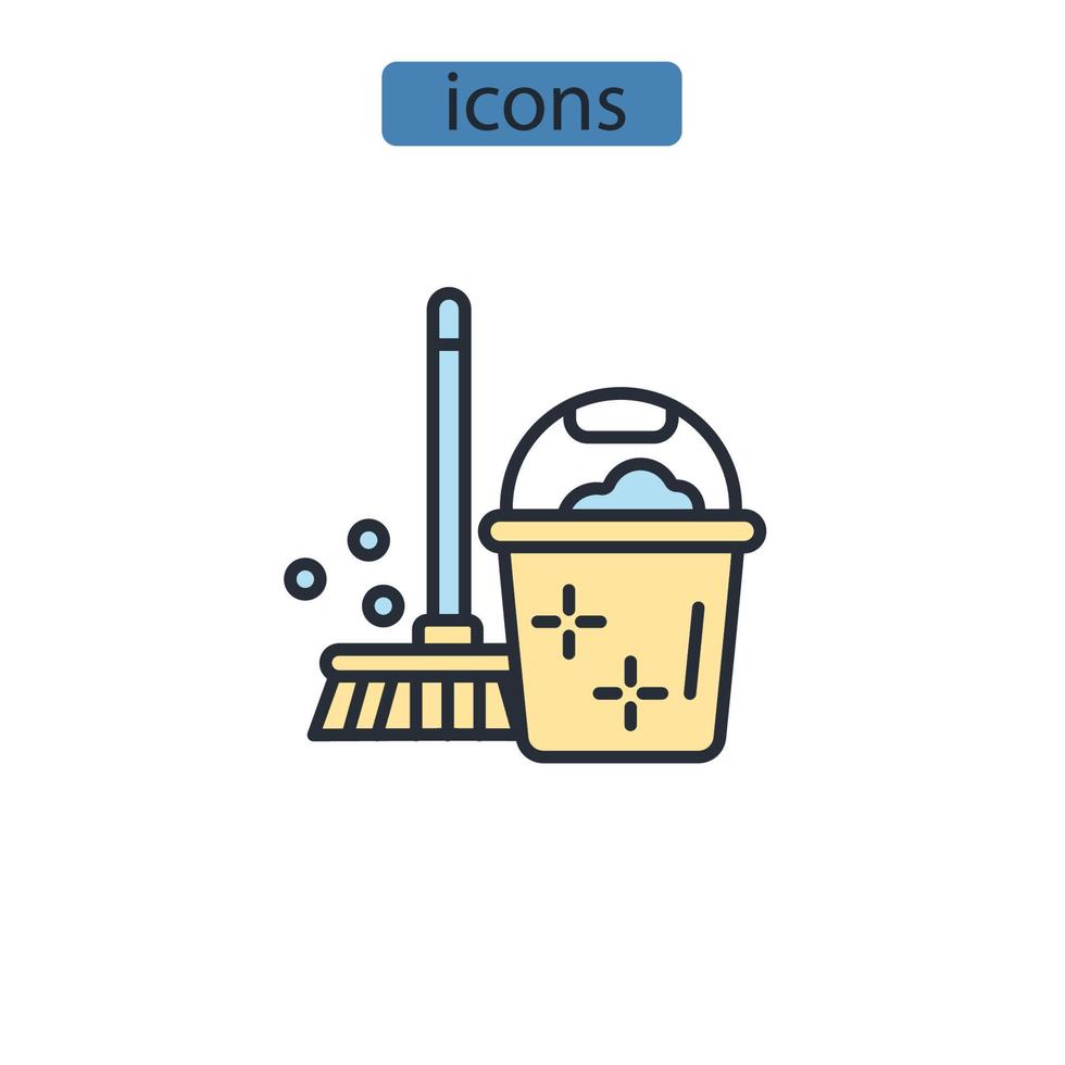 sweeping icons  symbol vector elements for infographic web