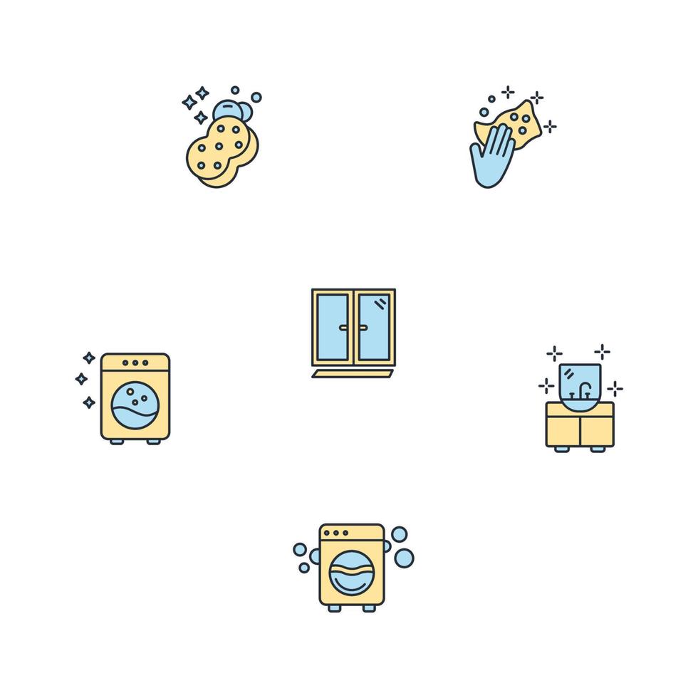 house cleaning icons set . house cleaning pack symbol vector elements for infographic web