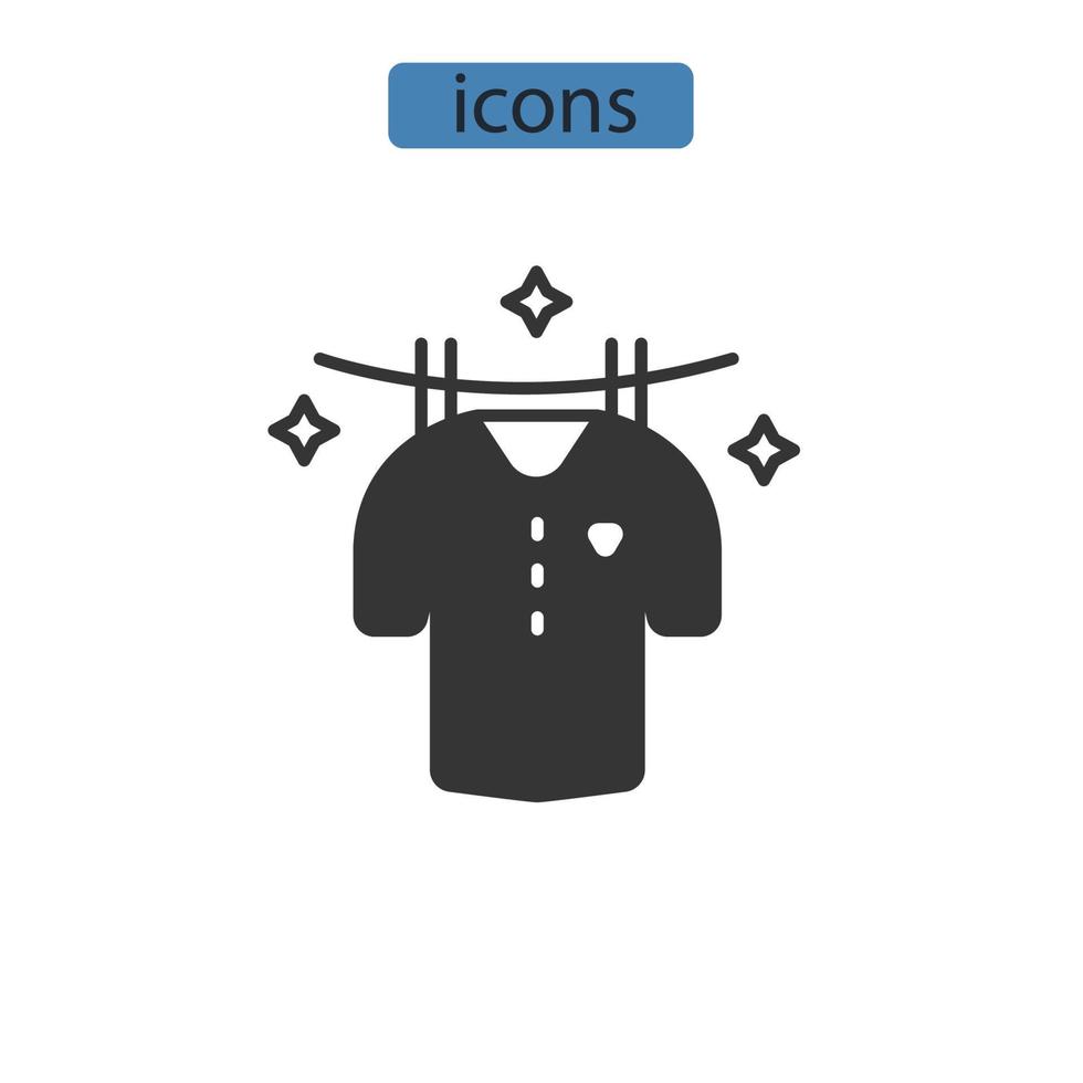 iconos de ropa símbolo elementos vectoriales para web infográfico vector