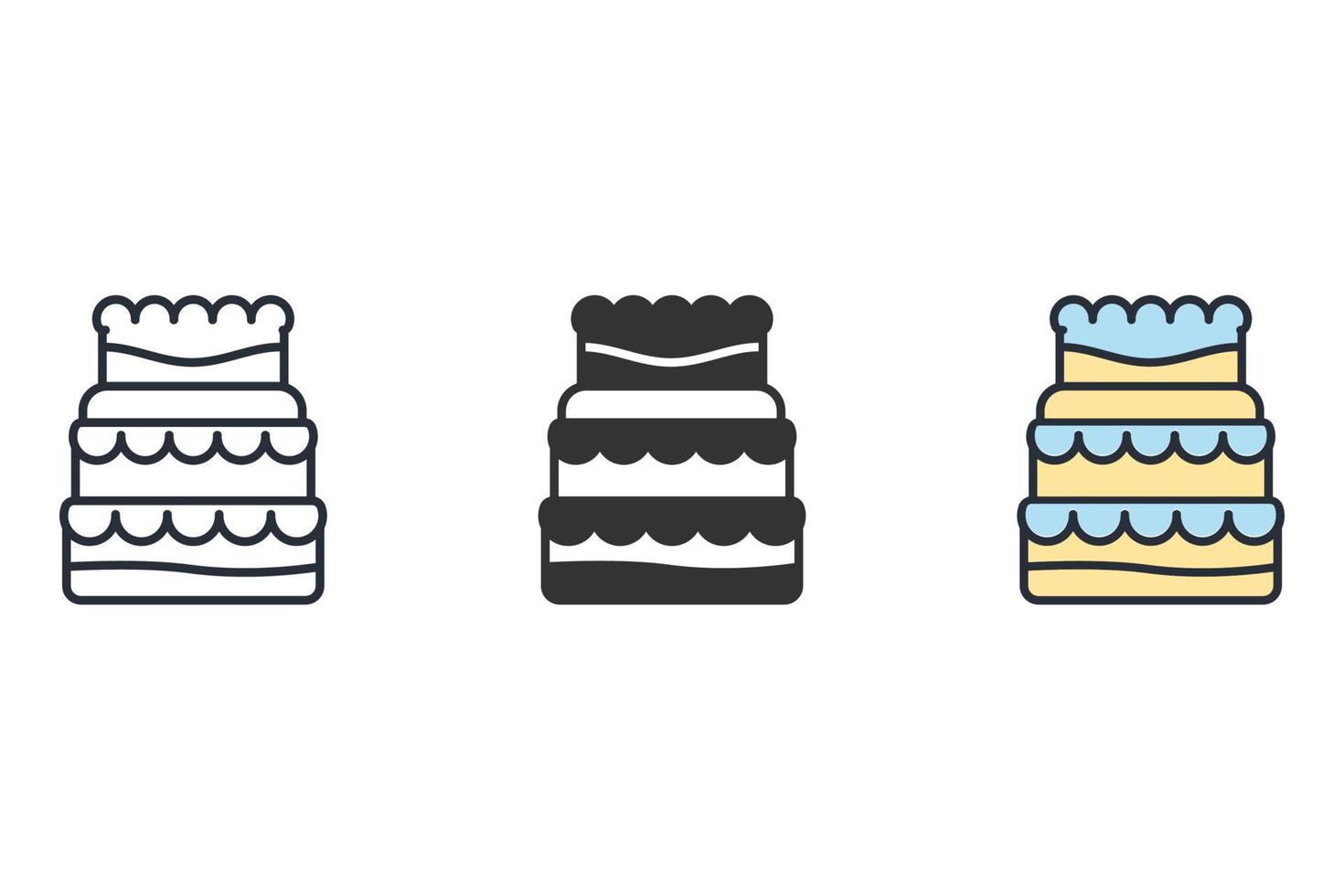 cake icons  symbol vector elements for infographic web