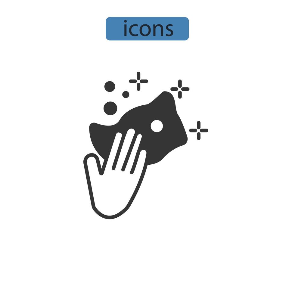 dusting icons  symbol vector elements for infographic web