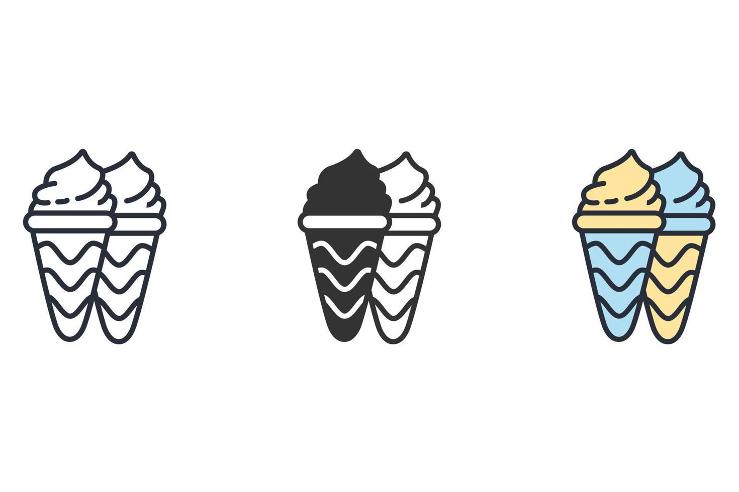 Ice cream icons  symbol vector elements for infographic web