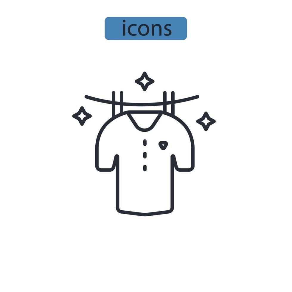 iconos de ropa símbolo elementos vectoriales para web infográfico vector