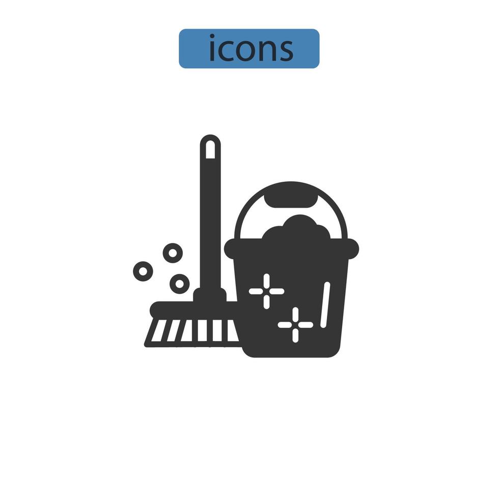sweeping icons  symbol vector elements for infographic web