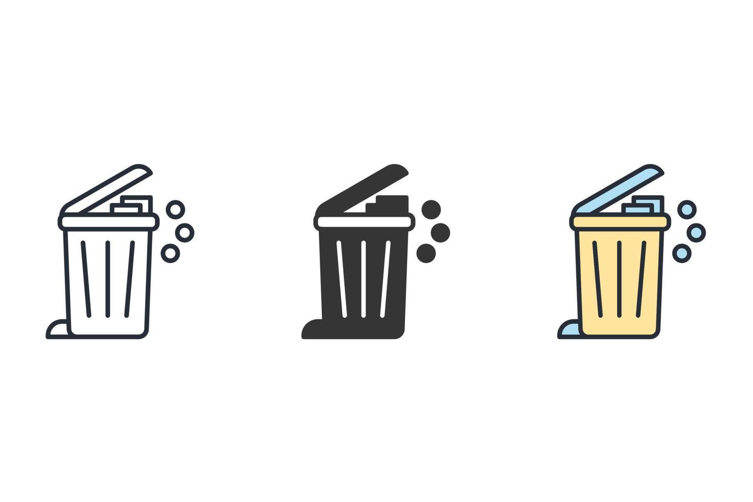 Trash can icons  symbol vector elements for infographic web