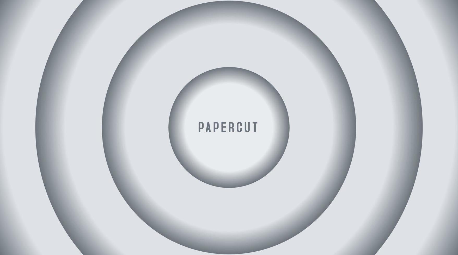 abstract paper cut background with gray vector