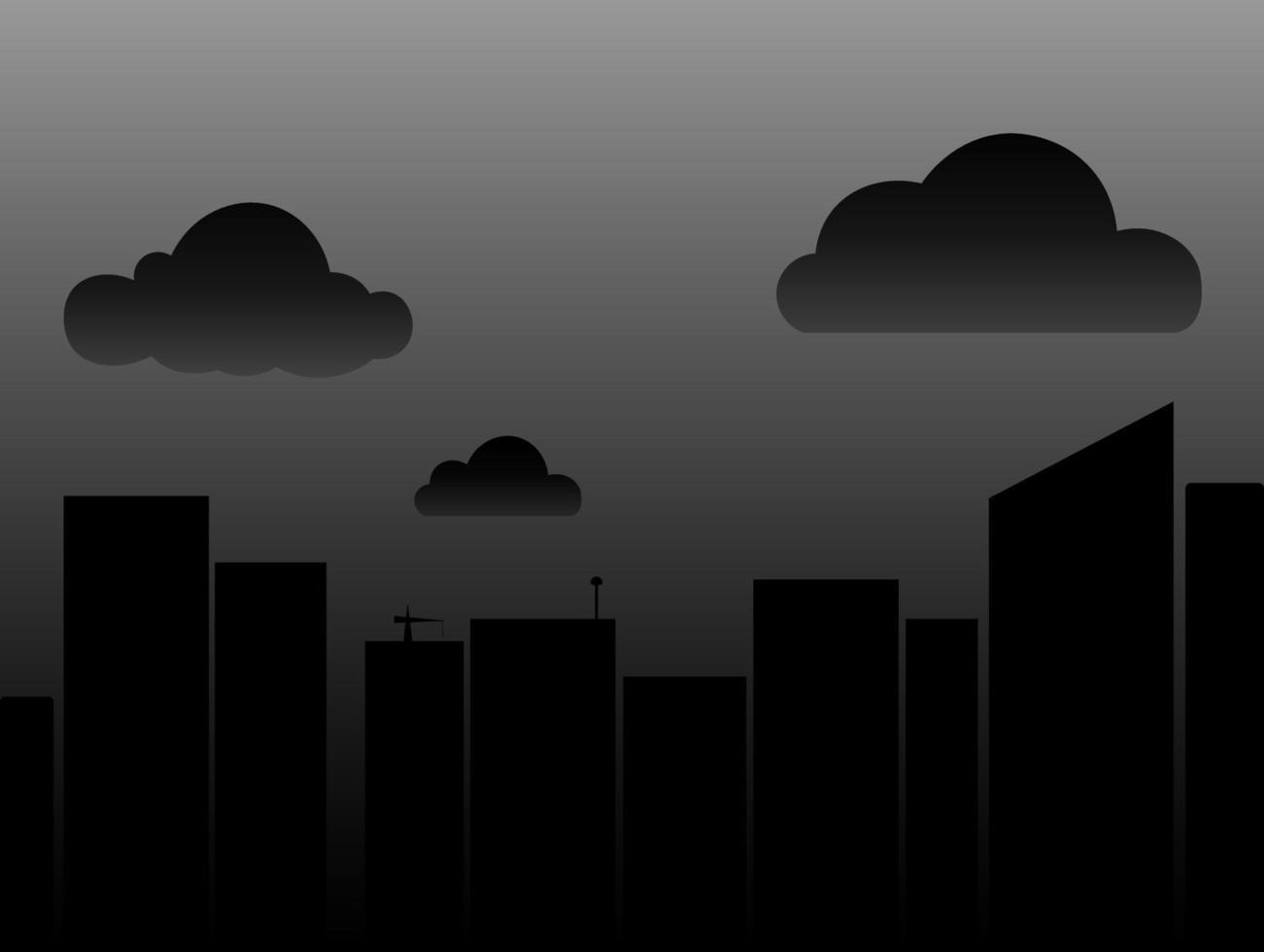 Dark bad weather with black and white. Graphic Design. Vector