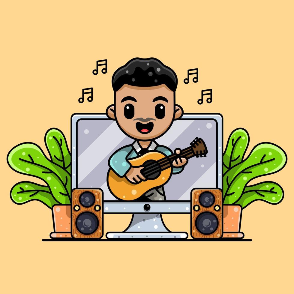 VIRTUAL CONCERT LOGO vector