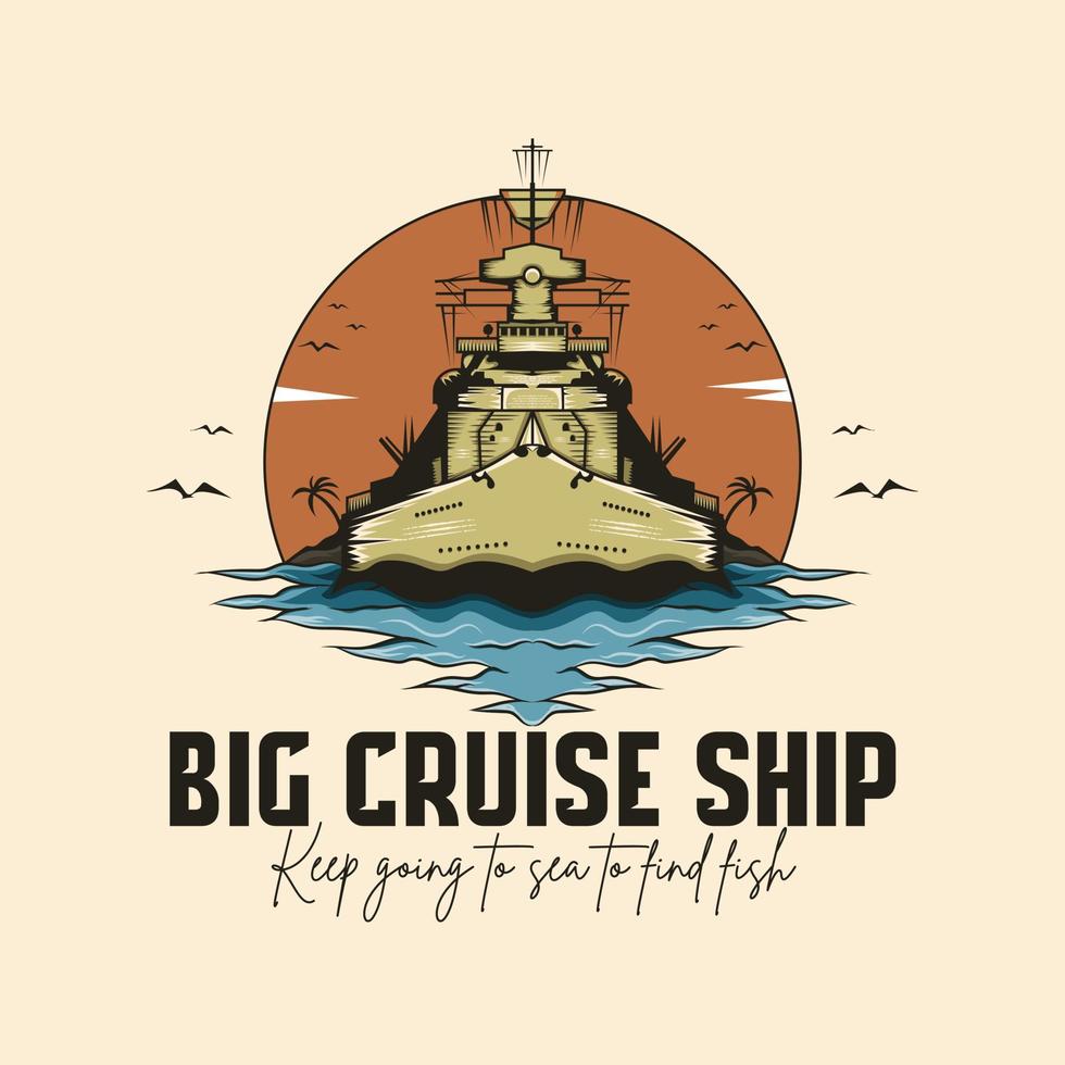 cruise ship logo vector
