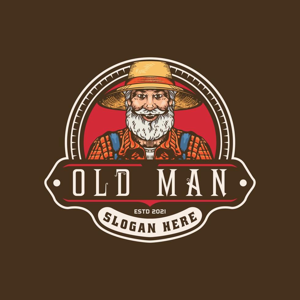 OLD MAN VINTAGE LOGO vector