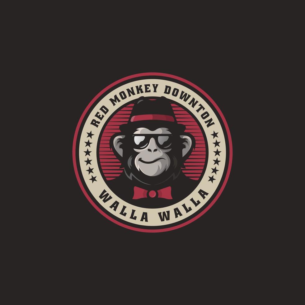 red monkey for mascot, logo, template vector