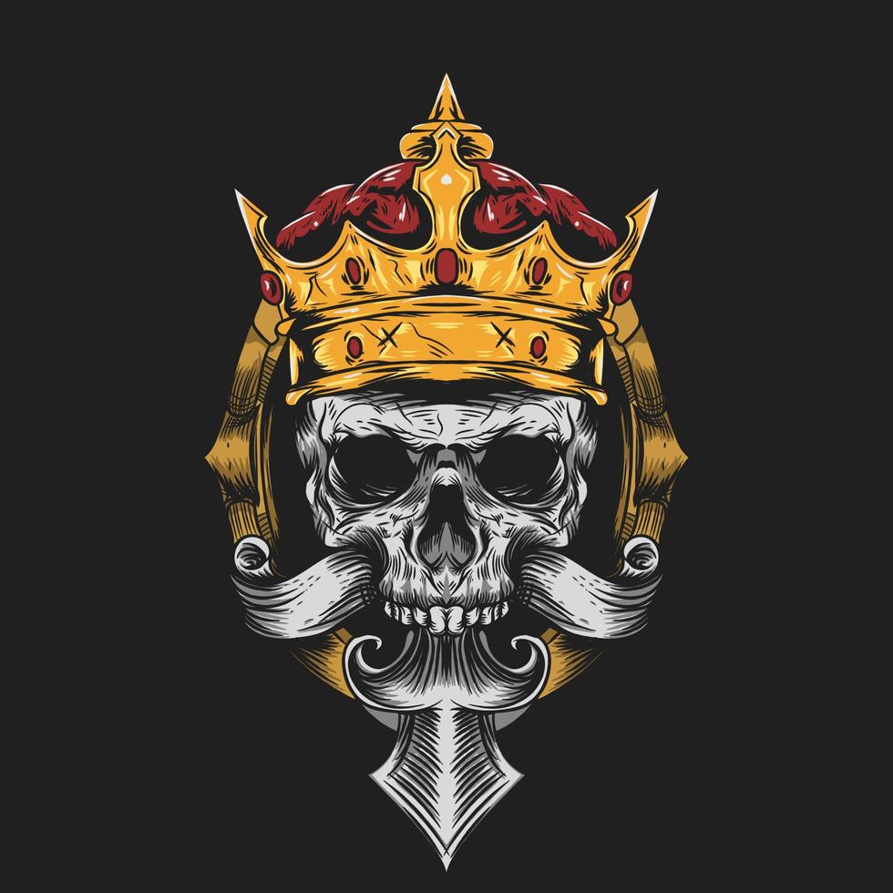 skull king illustration vector