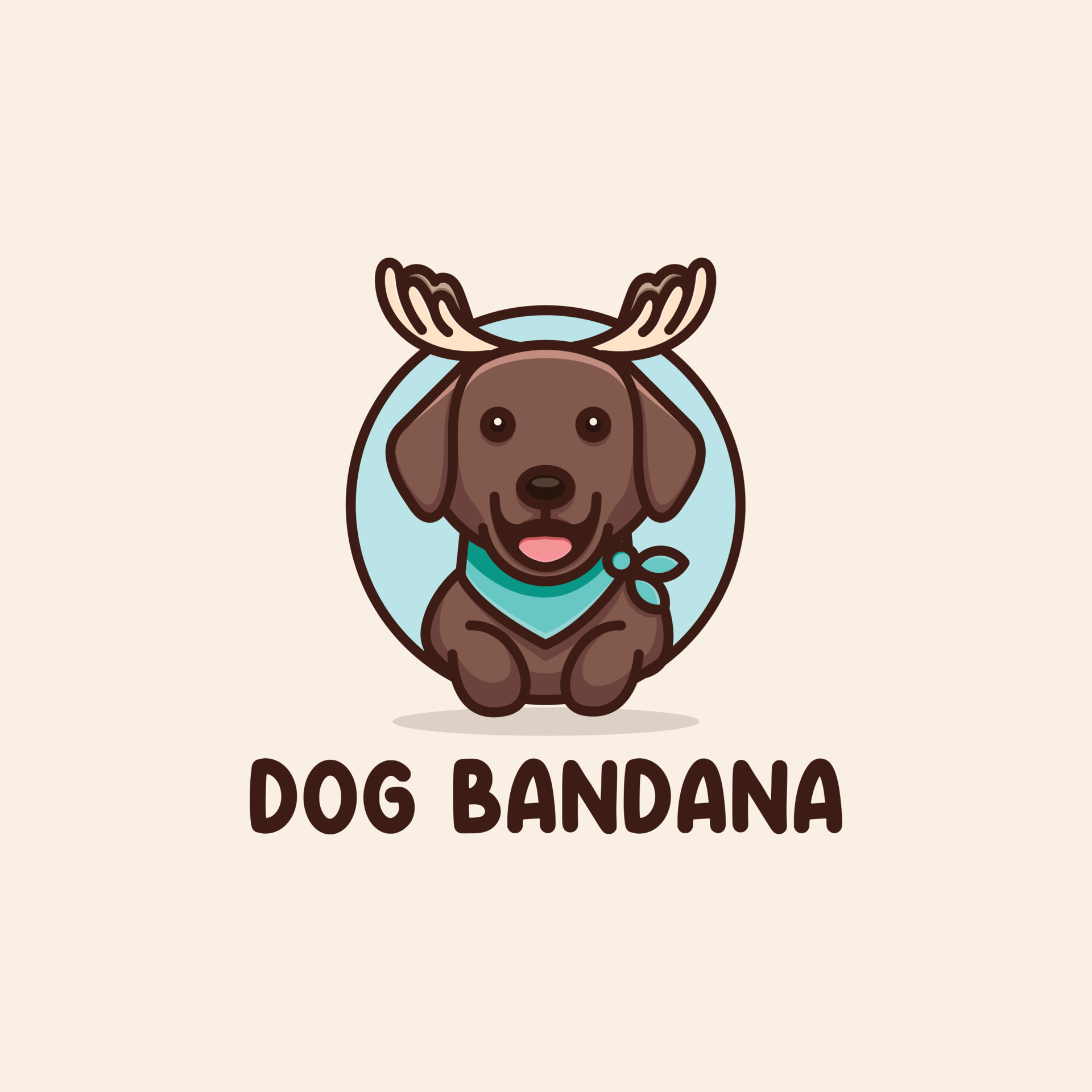 BANDANA DOG LOGO 10822884 Vector Art at Vecteezy