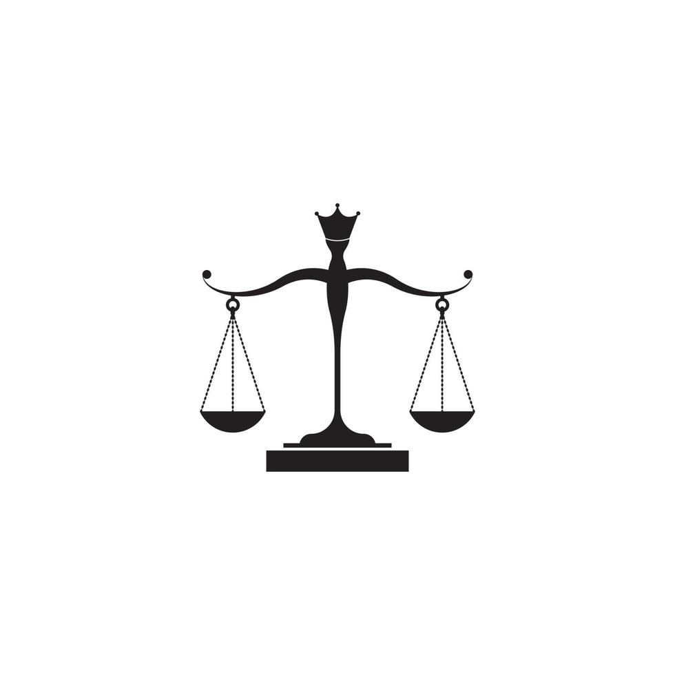 justice scale icon vector