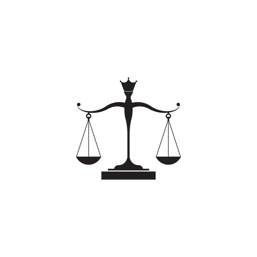 justice scale icon vector