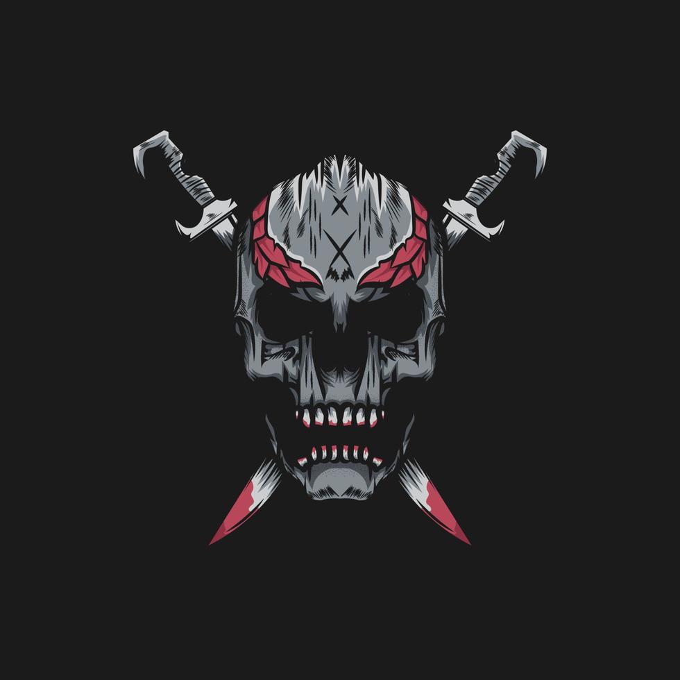 the skull of the sword vector