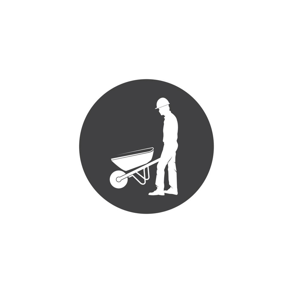 construction worker icon vector