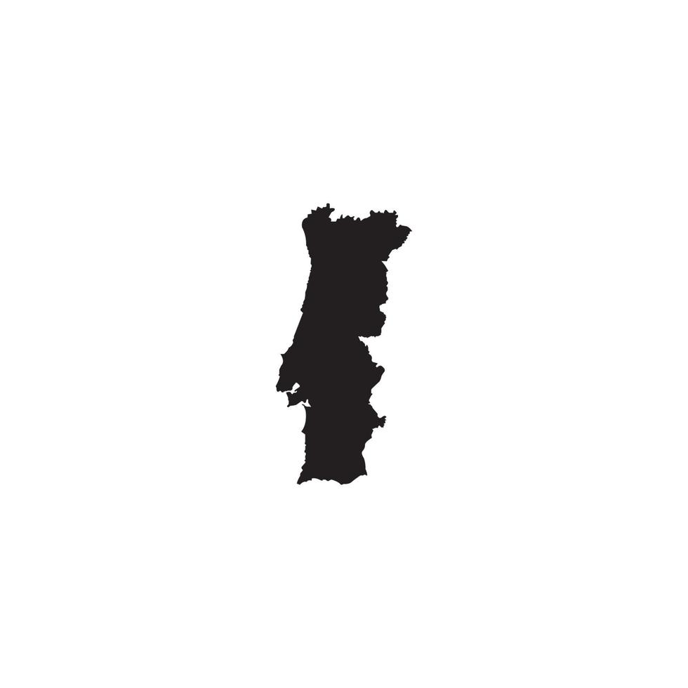 icono de mapa de portugal vector