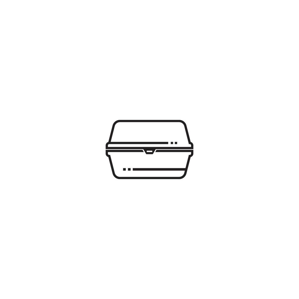 icono de caja de almuerzo de espuma de poliestireno vector