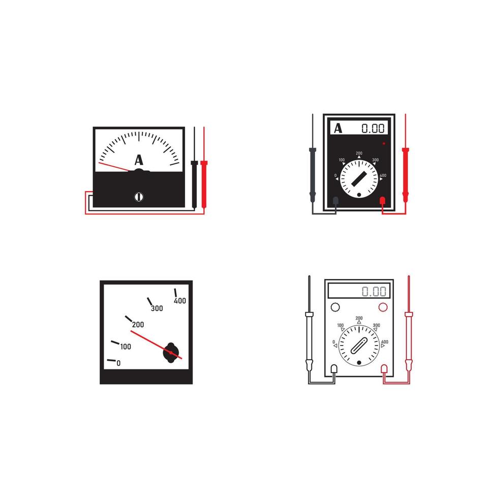 ampere meter icon vector