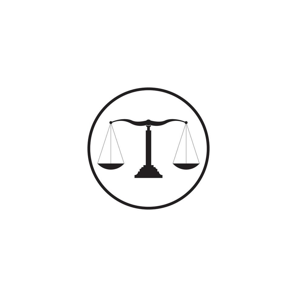 justice scale icon vector