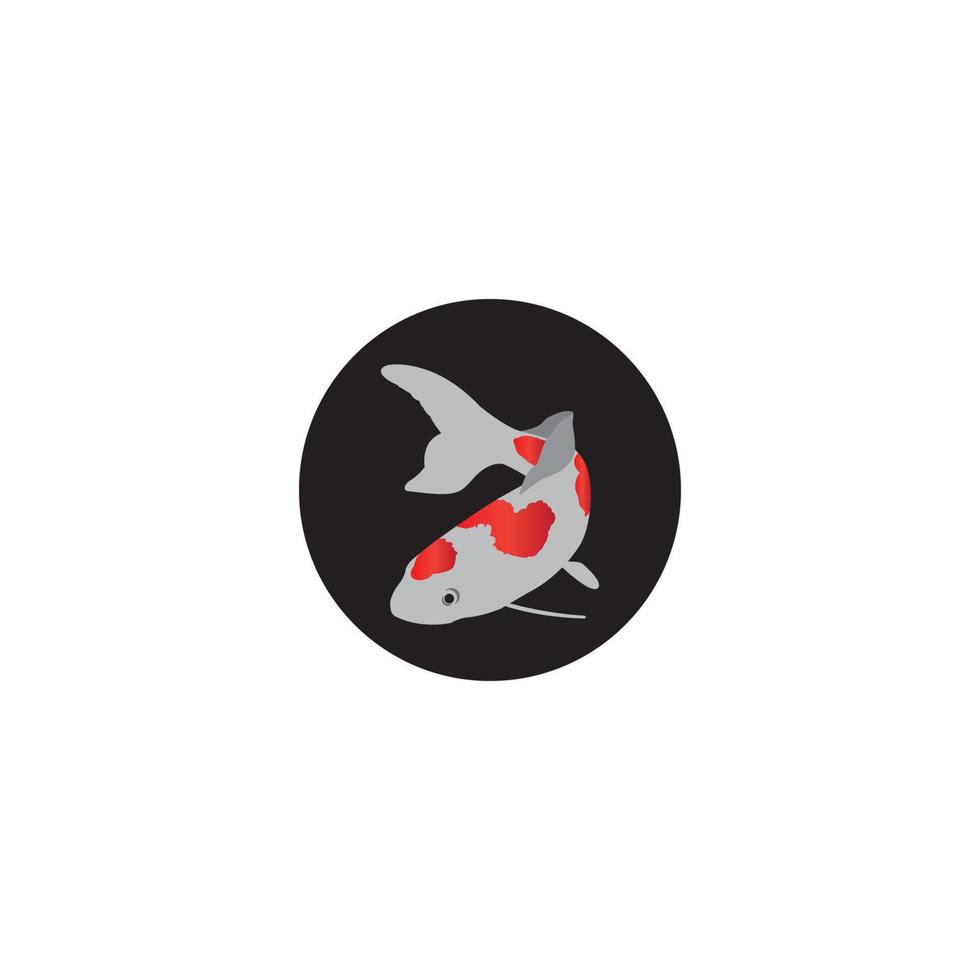 icono de pez koi vector