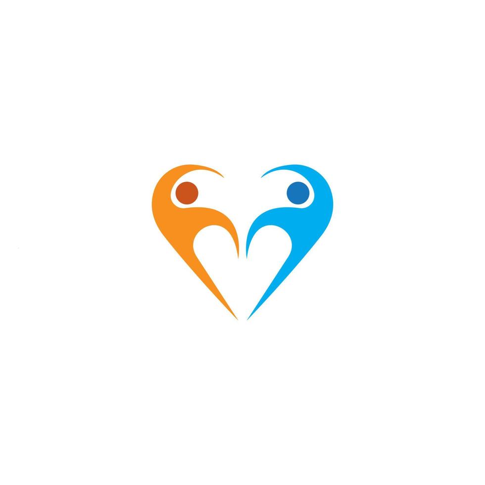diseño de plantilla de ilustración de vector de logotipo de amor