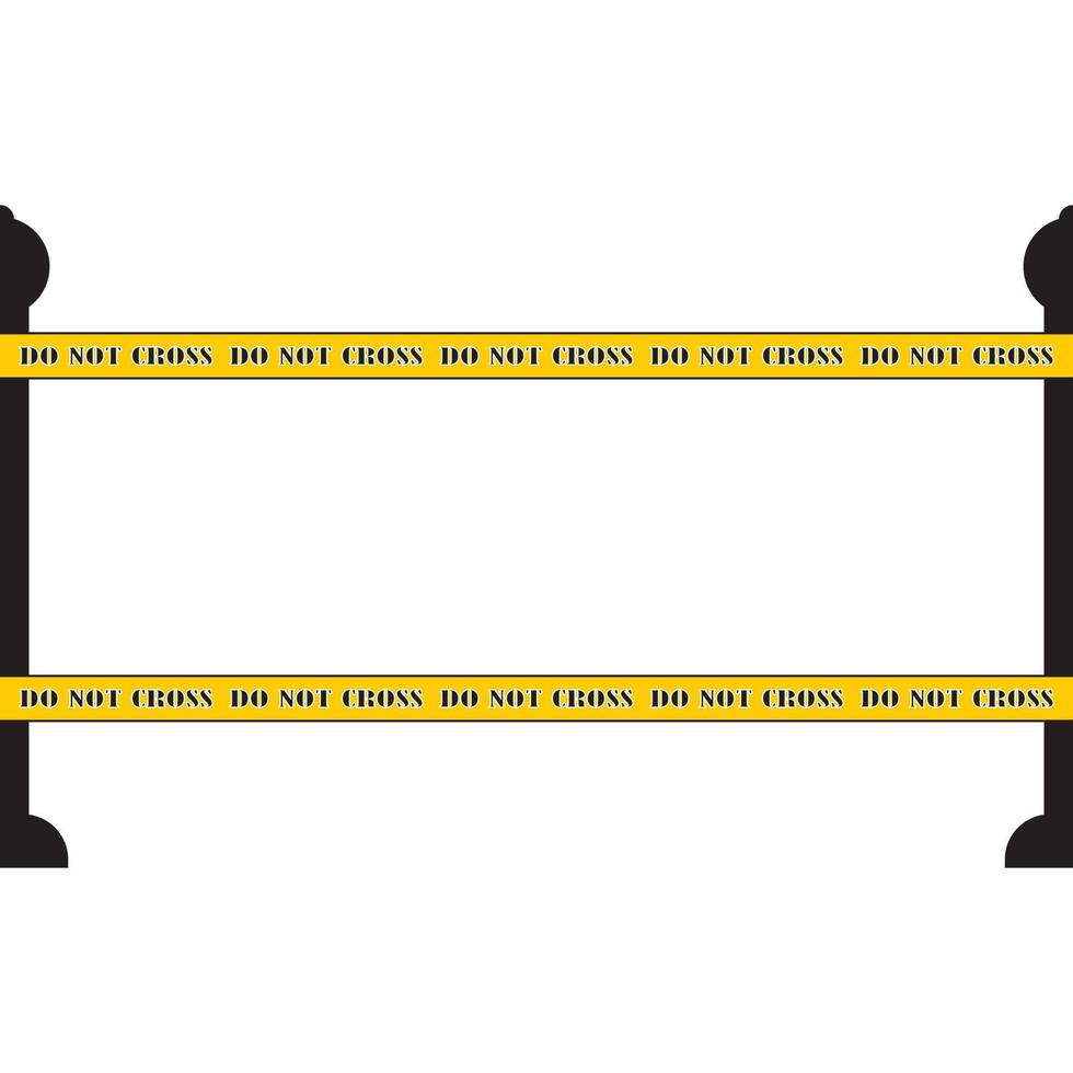 Police line icon vector