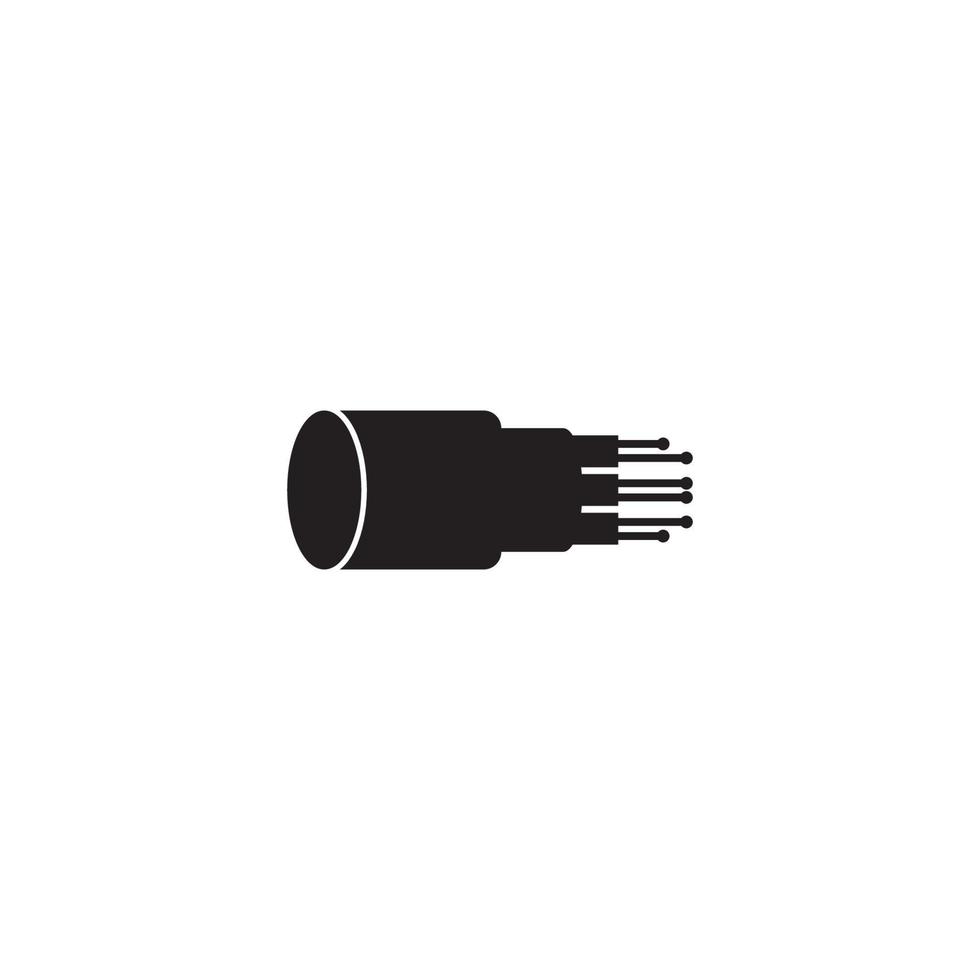 icono de cable de fibra óptica vector