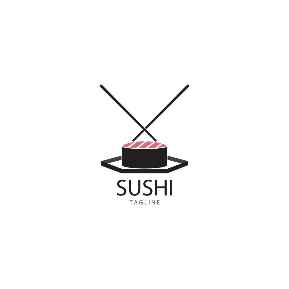 diseño de símbolo de ilustración de vector de logotipo de sushi.