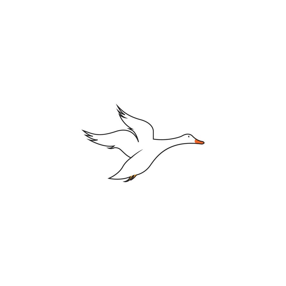 diseño de símbolo de ilustración de vector de logotipo de cisne.
